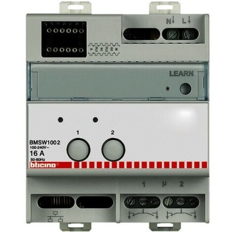 Attuatore Scs 2X16A 4Din ( BTICINO cod. BMSW1002 )