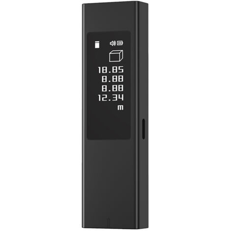 ATuMan 40m Digitaler Entfernungsmesser, Mini-Tragbarer Entfernungsmesser, Elektronisches Flächen-/Volumen-/Pythagoras-Messgerät mit 1,3-Zoll-OLED-Touchscreen