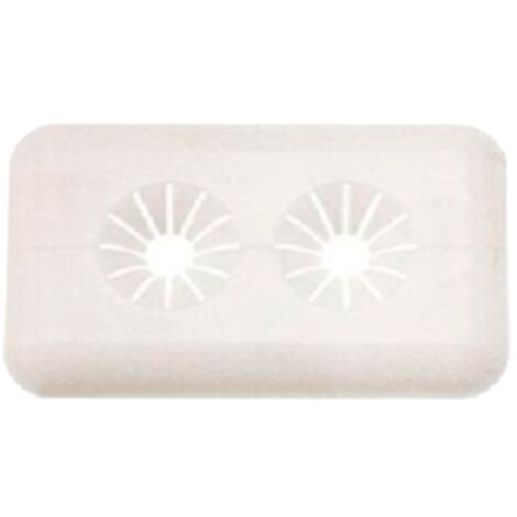 Atusa – Rosette double en plastique blanc – Système autobloquant pour montage rapide – Pour tubes de 15 à 22 mm – Support radiateur