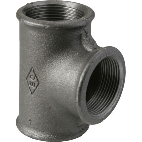 Atusa T-Stück Nr. 130 schwarz 3/4"