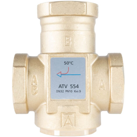 ATV 554 Temperaturventil, DN32, Rp1 1/4 Zoll, kvs 9, 50°C