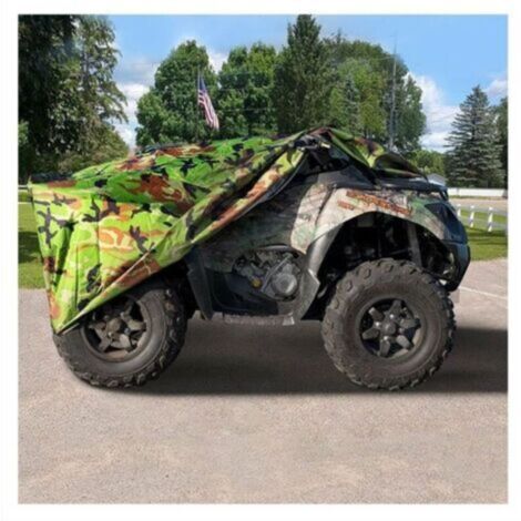 ATV Housse Extérieure pour Quad Bache de Protection Camping VTT Moto Etanche Anti -UV Imperméable 210D Camouflage 210120115CM