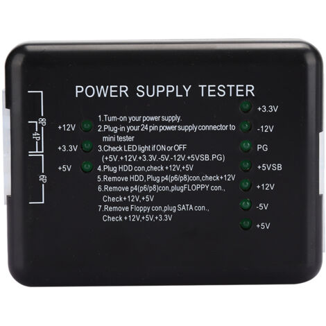 ATX-Netzteiltester mit LED-Anzeige, schwarze ABS-Computerteile