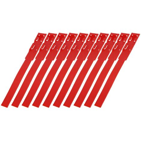 Atyhao 10 pezzi di fascette identificative per bovini, anelli di marcatura per fattoria (rosso)