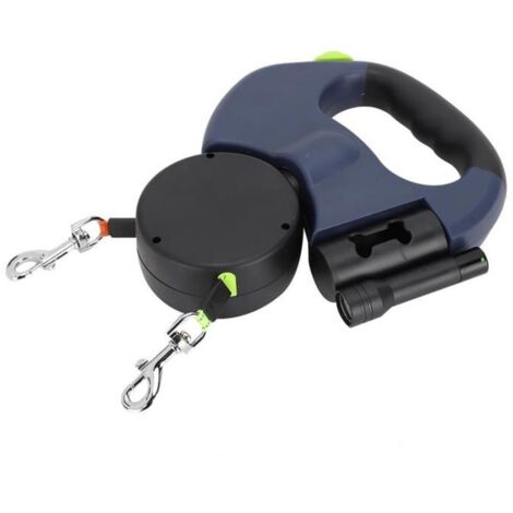 Atyhao Harnais doubles pour chiens Laisse d\'Animaux de Compagnie Chien Chat Corde de Traction Flexible Extensible Automatique à