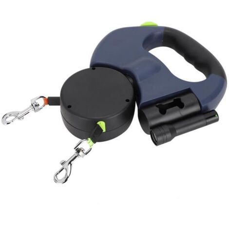 Atyhao Harnais doubles pour chiens Laisse d\'Animaux de Compagnie Chien Chat Corde de Traction Flexible Extensible Automatique à