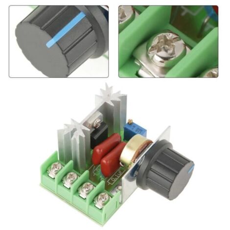 Atyhao variateur de régulateur de tension AC 50-220V 2000W 25A Contrôleur de vitesse de moteur à courant alternatif Régulateur