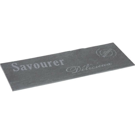 Aubry Gaspard – Plateau en ardoise naturelle 30 x 11 cm – Certifié alimentaire – Facile à nettoyer – Pour présentation élégante des plats