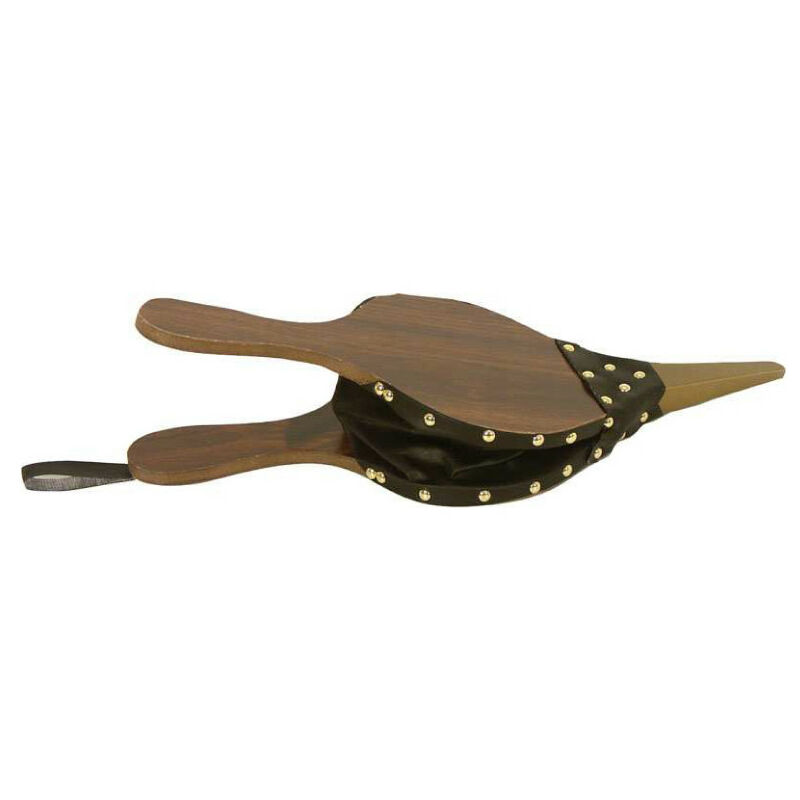 QEM - soufflet bois simili cuir L41X17.5