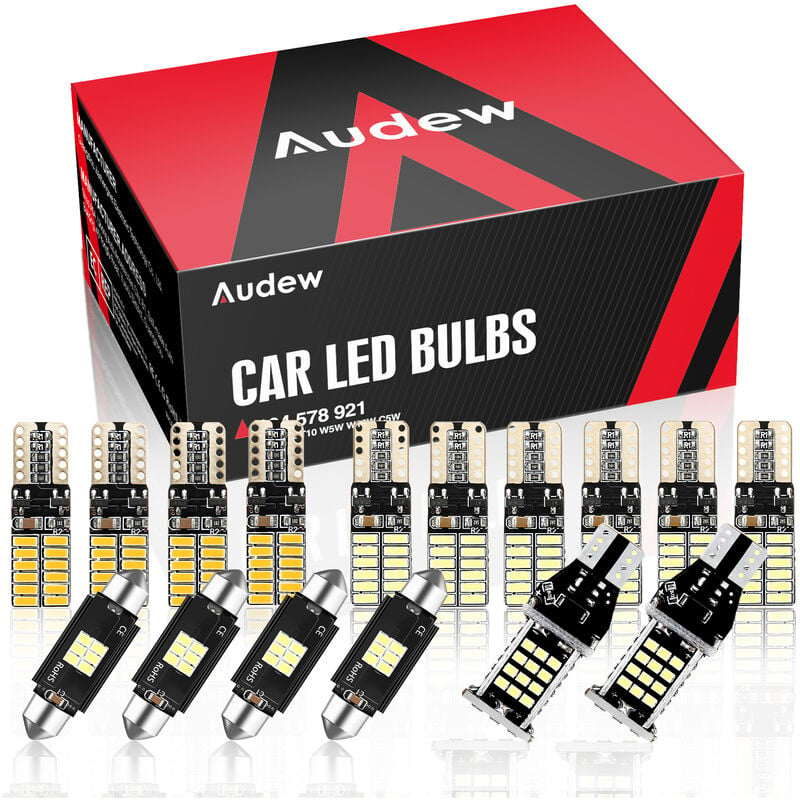 Image of Audew 16pcs T10 C5W 41mm Canbus Auto Dome Innenraum Kartenleuchte Kennzeichenleuchte Fantablau