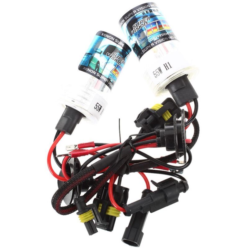Image of Tlily - audew 2 Stk.55W hid Xenon Lampe kfz Birne Licht Leuchte kit Scheinwerfer dc 12V (H1 8000K)
