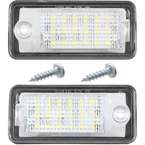 Audi A3 A4 A6 A8 Q7 LED-Kennzeichenbeleuchtung, 2er-Set + 2x Schrauben