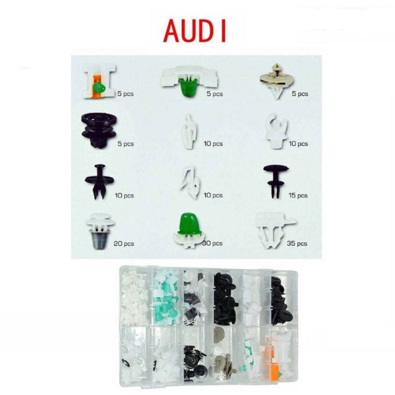 Image of Trade Shop - set clip für auto audi confezione 150 pezi ricambi plastic -