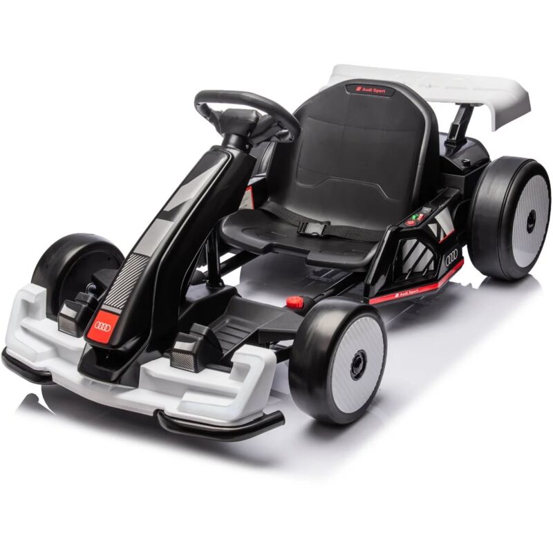Berghoff - Audi Drift - Go-Kart Électrique pour Enfants - Batterie 24V - 5 à 12 ans - Blanc