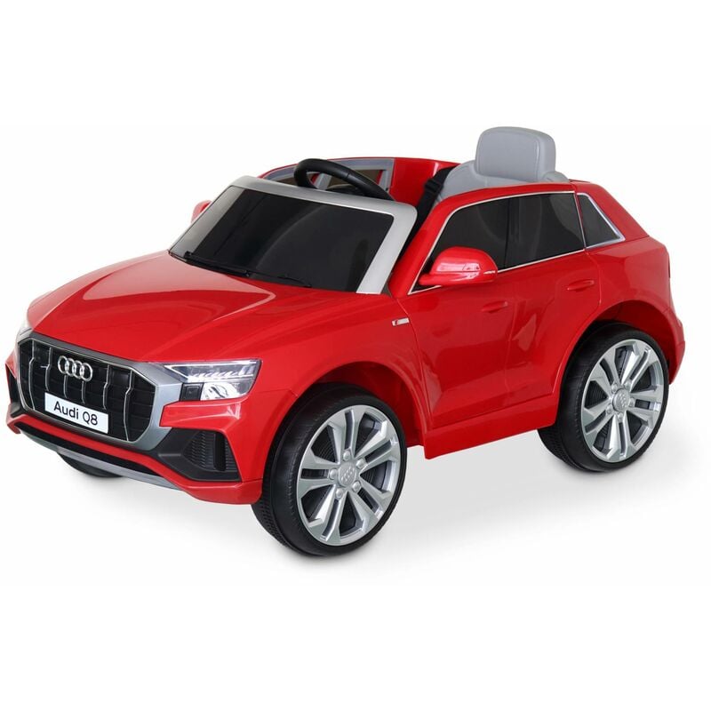 Sweeek - audi Q8 Rouge voiture électrique 12V. 1 place. 4x4 pour enfants avec autoradio et télécommande - Rouge