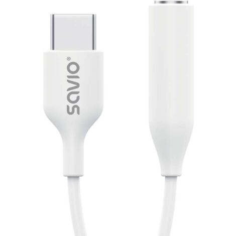 Audio-Adapter savio - usb Typ 3.1 c (m) - 3.5mm Klinke (f) - white savio ak-52