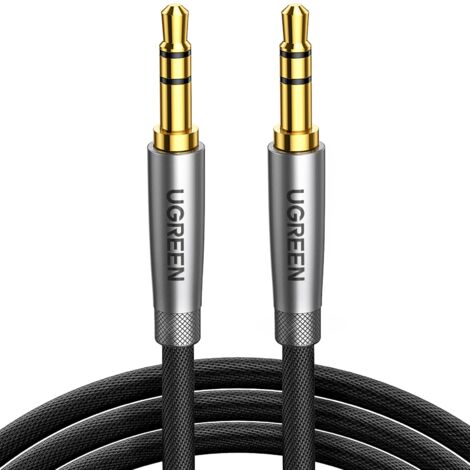 Audio Cable, 3.5mm Jack Braided Nylon Stereo Car Aux Cord Compatible with iPhone 6S iPad iPod PC PS5 Controller Headphone HiFi System Car Radio Soundbar (1m)