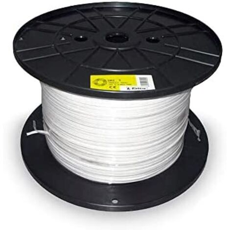Audio-Parallelkabeltrommel 2x0,75 mm weiß 1000 m große Spule
