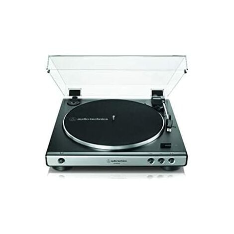 CALIBER AUDIO TECHNOLOGY Audio-Technica AT-LP60XUSB- Lettore di dischi automatico stereo a cinghia (analogico e usb), nero (Gunmetal)
