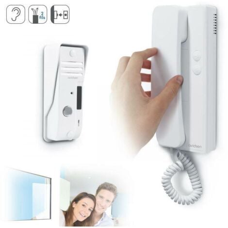 Audioportero de 2 hilos, doble control de porton/puerta - Avidsen - 112110