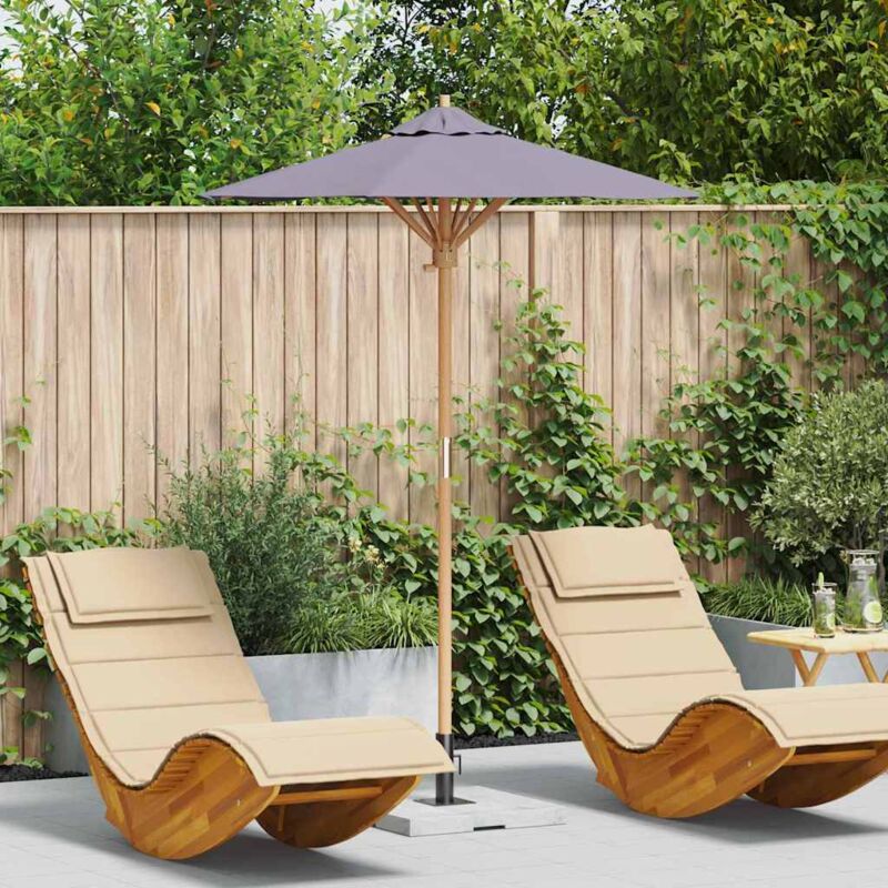 Gartenparasol Dunkelgrau 150 X 150 X 210 Cm Bambus Vidaxl