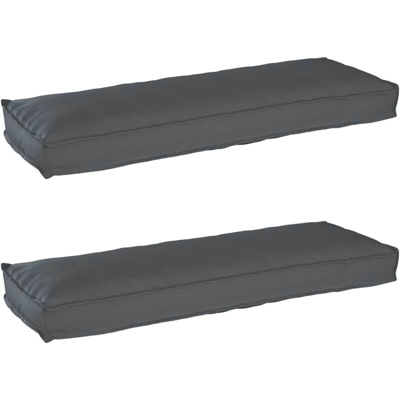 Pallet Kissen Set 2 Pcs Anthrazit 120 X 40 X 8 Cm Oxford Stoff Vidaxl