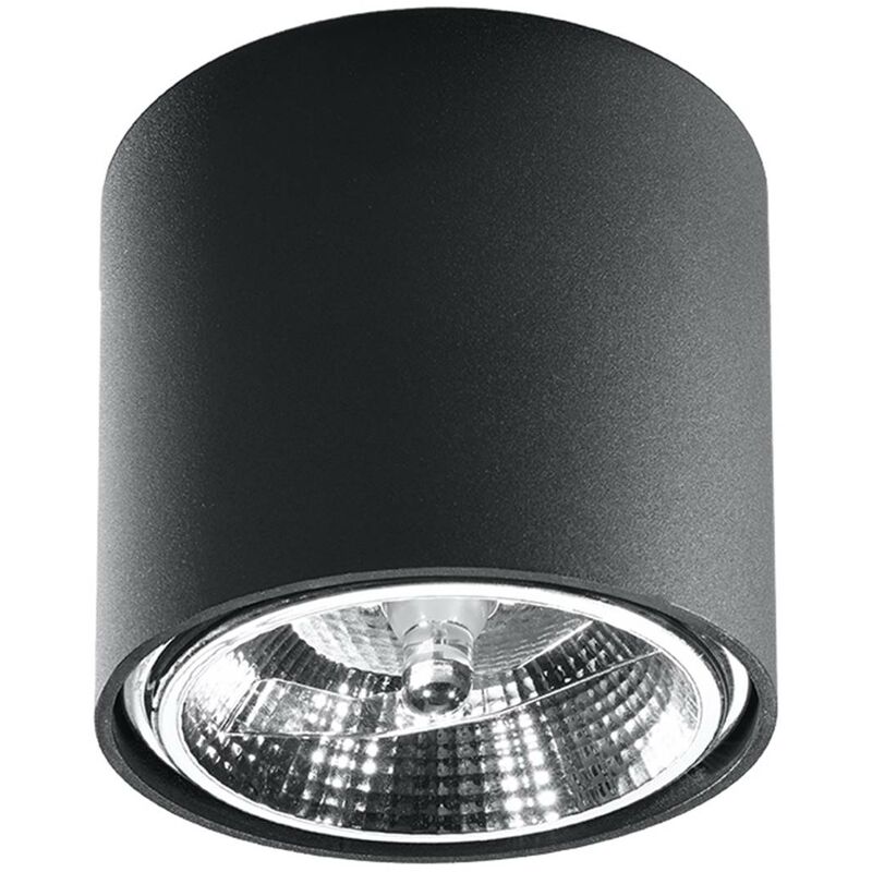 Image of Sollux - Aufbau-Downlights rund Flächenbündig Schwarz GU10 Downlight da superficie Round Flush Light Nero GU10