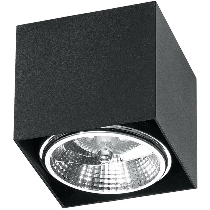 Image of Sollux - Aufbau-Downlights Square Flächenbündig Schwarz GU10 Downlight a plafone Square Flush Light Nero GU10