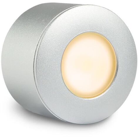 Aufbau/Einbaustrahler Mini Bergamo 3W IP44 2700K - Farbe: silber