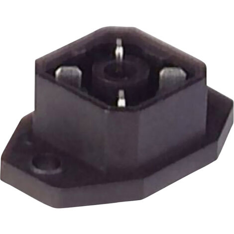 Aufbaustecker mit Flansch und Lötkontakten Schwarz G 4 A 5 M Pole:4 932 092-100-1 Hirschmann Inhalt: