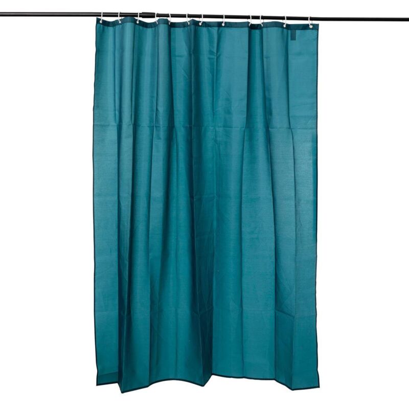5Five Simply Smart Duschvorhang 180x200cm Colorama Petrolblau - 5five