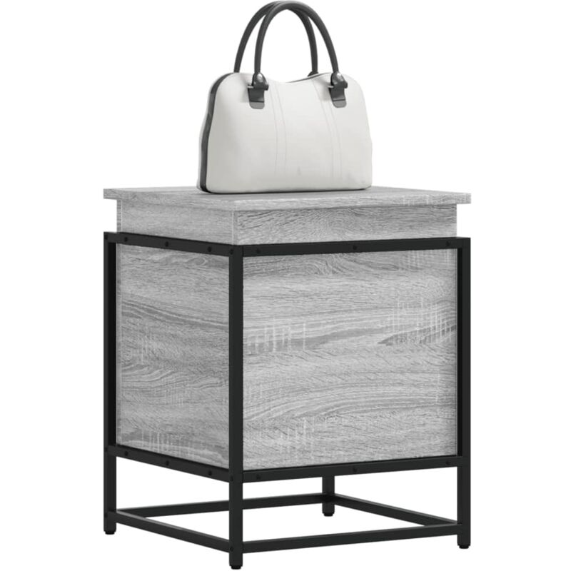 Aufbewahrungsbox Mit Deckel Grau Sonoma 40x40x51, 5 Cm Vidaxl
