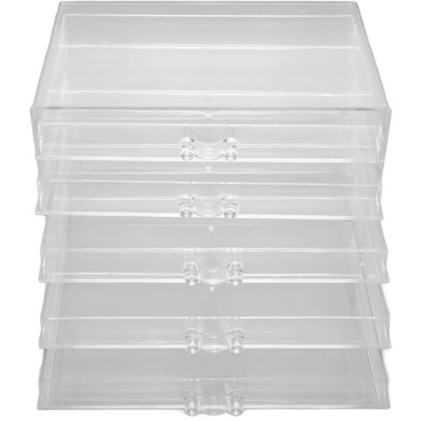 Aufbewahrungsbox aus Acryl mit 5 Schubladen für Schmuck, Halsketten und Make-up transparente, staubdichte Organisation