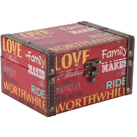 Aufbewahrungsbox aus Holz im europäischen Stil für Schmuck, Schreibtisch-Organizer, dekorative Foto-Requisite, LOVE-Familienbox