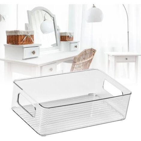 Aufbewahrungsbox aus PET mit transparentem Boden für Make-up und Hautpflegeprodukte