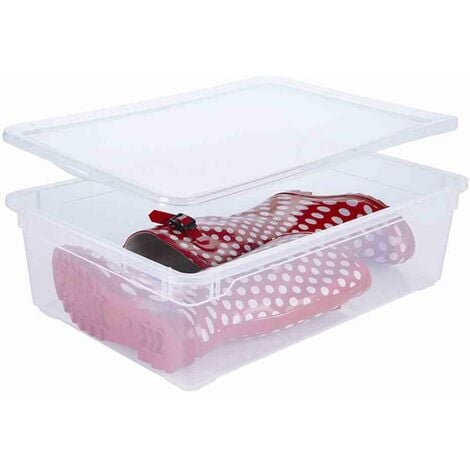 ROTHO Aufbewahrungsbox Clear Box 22 l mit Deckel, 55 x 37,5 x 16 cm