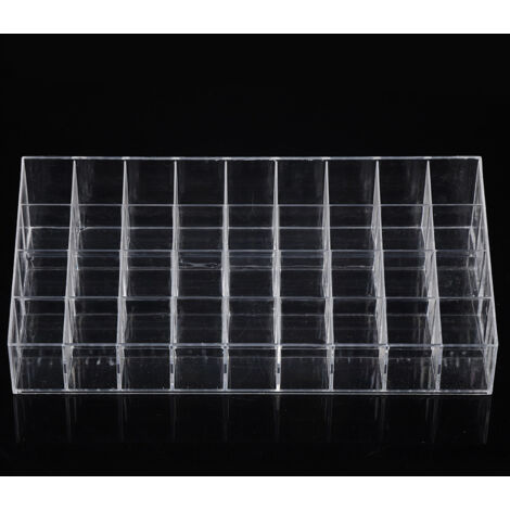 Aufbewahrungsbox für 36 Lippenstifte – Transparenter Organizer für Make-up und Pinsel