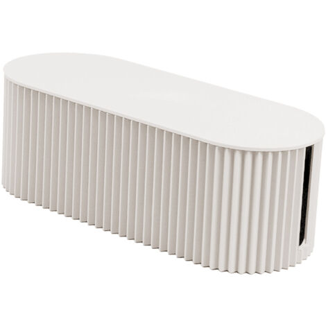 Aufbewahrungsbox für Kabel und Stecker, Kabelorganizer mit WLAN-Router-Halterung, klein, weiß, für Zuhause