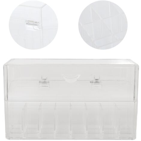 Aufbewahrungsbox für Puderkompaktpuder mit staubdichtem Klappdeckel – Make-up-Organizer