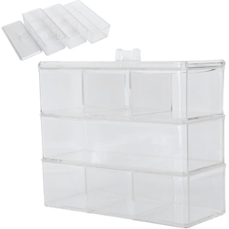 Aufbewahrungsbox für Schmuck und Make-up – Transparenter Organizer für Badezimmer und Schminktisch