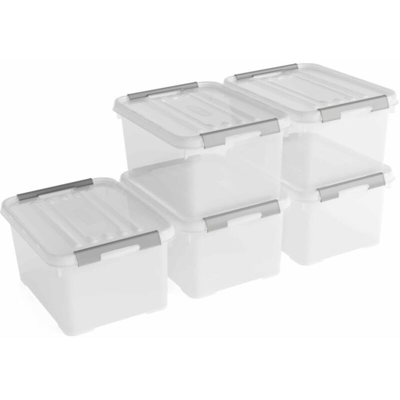 Curver 5-tlg. Aufbewahrungsbox-set Handy+ Mit Deckel 15l Transparent