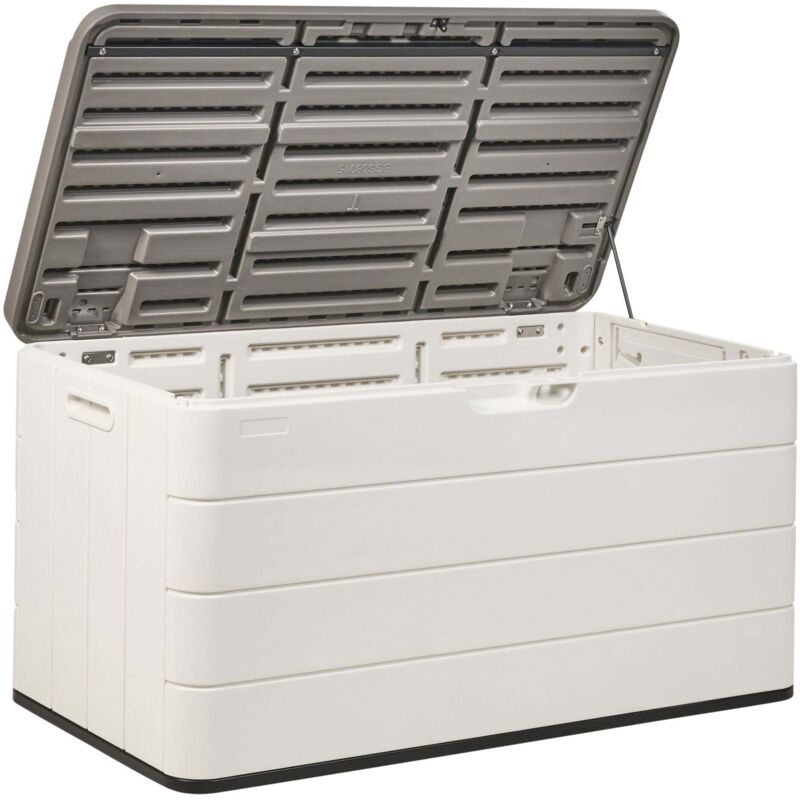 Beliani Aufbewahrungsbox Milies 116 Cm 60 Cm Weiß