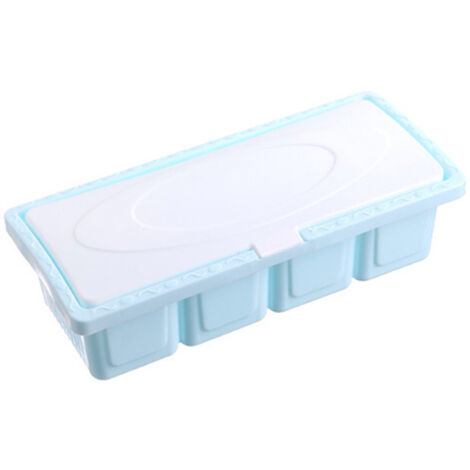 Aufbewahrungsbox mit 4 Fächern für Gewürze, Salz, Soßen, Küche, rosa Kunststoff