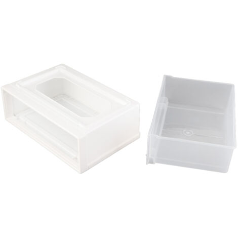 Aufbewahrungsbox mit Fächern, transparentes PP-Modell, 350 g Fassungsvermögen, für Büro/Zuhause/Schmuck/Kosmetik (1 Stück)