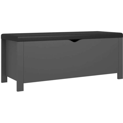 Aufbewahrungsbox mit Kissen Grau 105x40x45 cm vidaXL