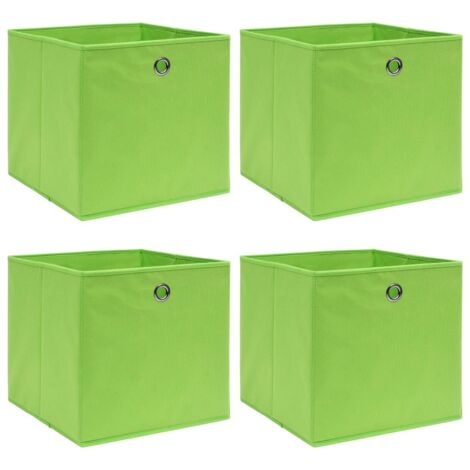 Aufbewahrungsboxen 4 Stk. Grün 32x32x32 cm Stoff