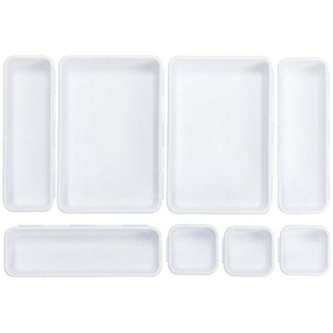Aufbewahrungsschubladen, Aufbewahrungssystem für die Küche, Schubladenorganizer, stapelbare durchsichtige Kunststoff-Tablettboxen, Schubladenaufbewahrung, Schubladenorganizer aus Kunststoff