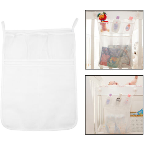 Aufbewahrungstasche aus Netzgewebe für die Badewanne – Hängender Organizer für Babyspielzeug – Wasserdichter Halter mit Saugnäpfen – Größe 45 x 32 cm