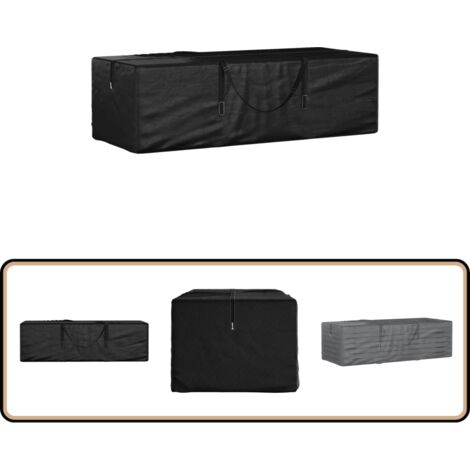 Aufbewahrungstasche für Gartenkissen 135x40x55 cm Polyethylen - Gartenkissen Tasche - Aufbewahrungsbox Garten - Außenkissen Stauraum - Wetterfeste Aufbewahrung - Gartendeckentasse