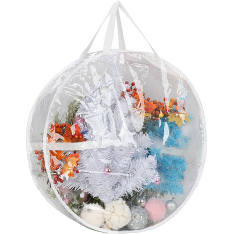 Aufbewahrungstasche für Partydekorationen – Transparente, wasserdichte PVC-Tasche – 76 x 20 cm – Tragetasche mit Reißverschluss und Sichtfenster